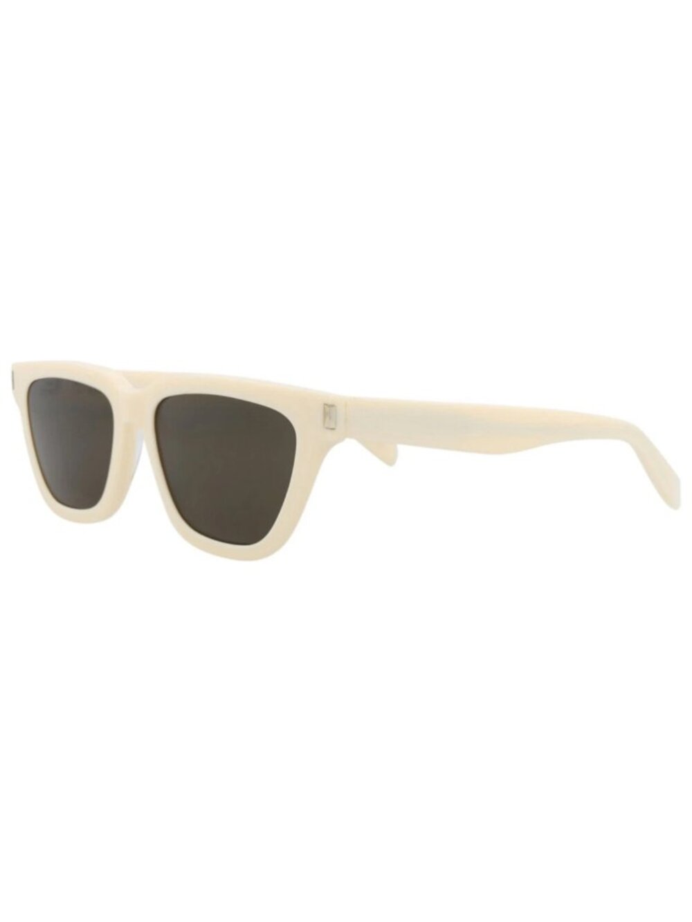 New Saint Laurent Women's Sunglasses Cat Eye Recycled Acetate Frame Ivory Ivory
